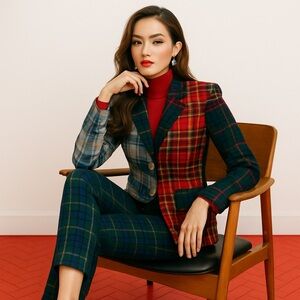 Zara Multicolor Plaid Pants - Size Small